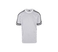 Urban Classics Maglietta Oversized Striped Mesh Tee TB6680 S Bianco