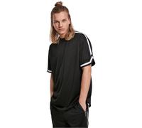 Urban Classics Maglietta Oversized Stripes Mesh Tee Uomo Nero 100% Poliestere M