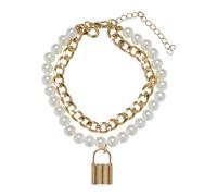 Urban Classics Padlock Perla Layering Braccialetto Bracciale di Perle Rimorchio