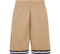 Urban Classics Tb243-stripes Mesh Shorts Pantaloncini, Beige Unione/Black/White, L Uomo