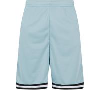 Urban Classics Stripes Mesh Shorts Pantaloncini, Oceanblue/Black/White, S Uomo