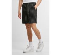 Urban Classics Pantaloncini corti a righe in tessuto stropicciato TB7343 M Nero
