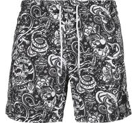 Urban Classics Pantaloncini da bagno con motivo Tattoo Aop M Nero