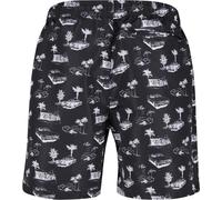 Urban Classics Pantaloncini da bagno con motivo TB2679 3XL Nero