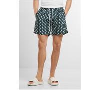 Urban Classics Pantaloncini da bagno con motivo TB2679 L Verde