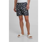 Urban Classics Pantaloncini da bagno con motivo TB2679 M Nero