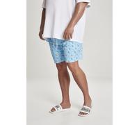 Urban Classics Pantaloncini da bagno fantasia Azzurro/Ghiaccio M Blu