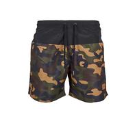 Urban Classics Block Swim Shorts, Pantaloncini da Bagno, Uomo, Blk/Woodcamo, S