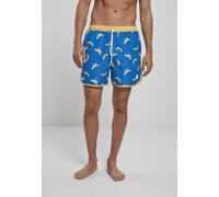Urban Classics Pantaloncini da bagno modello retrò Banana Aop Blu 3XL Blu