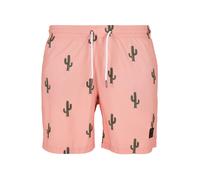 URBAN CLASSICS Costume da Bagno Uomo, Pantaloncini da Bagno ad Asciugatura Rapida, Boxer da Bagno Surf e Attivitá Sportiva, Colore cactus aop, XXL
