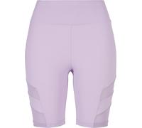 Urban Classics Pantaloncini da ciclismo a vita alta in rete da donna Lilla M Viola