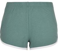 Urban Classics Pantaloncini da donna in interlock biologico Retro Paleleaf/White 3XL Verde