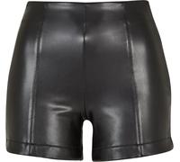 Urban Classics Ladies Synthetic Leather Shorts, Pantaloncini, Donna, Nero (Black), L