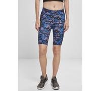 URBAN CLASSICS Pantaloncini Sportivi Donna, Fitness Leggins per Palestra e Yoga, Camouflage Tech Cycle Shorts, Colore digital duskviolet camo, Taglia M