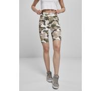 Urban Classics Pantaloncini da donna Pantaloncini da donna a vita alta Camo Tech Cycle Shorts Duskrose Camo XS Rosa