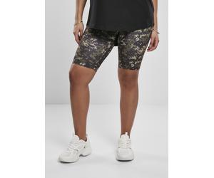 Urban Classics Pantaloncini da donna Pantaloncini da donna a vita alta Camo Tech Cycle Shorts Wood Digital Camouflage M Camouflage