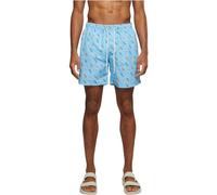 Urban Classics Pantaloncini da Nuoto con Motivo Costume da Bagno, LightBlue/Ice, L Uomo