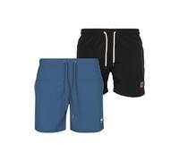 Urban Classics Pantaloncini da Uomo, Confezione da 2, Blu Vintage+Nero, L