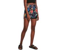 URBAN CLASSICS Pantaloncini Donna Sportivi con Motivi Floreali in Viscosa, Senza Cerniere, blackfruity L