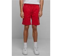 Urban Classics Pantaloncini jogger in twill elasticizzato L Rosso