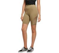 URBAN CLASSICS Pantaloncini Sportivi Donna, Fitness Leggins con Inserto in Pizzo, Palestra e Yoga, High Waist in Diversi Colori, Taglie XS - 5XL