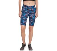 URBAN CLASSICS Pantaloncini Sportivi Donna, Fitness Leggins per Palestra e Yoga, Camouflage Tech Cycle Shorts, Colore digital duskviolet camo, Taglia 4XL