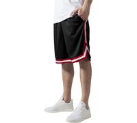 Urban Classics Pantaloncini Stripes Mesh Shorts Blackredwhite 3XL Nero