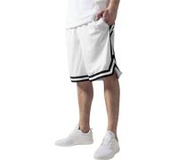 Urban Classics Pantaloncini Stripes Mesh Shorts White/Nero/White 3XL Bianco