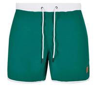 Urban Classics Retro Swim Shorts Costume da Bagno, Bianco/Verde, 5XL Uomo