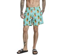 Urban Classics Pantaloncini da Nuoto con Motivo Costume da Bagno, Pineapple AOP, 6XL Uomo