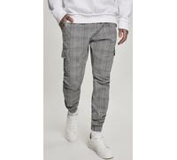 Urban Classics Pantaloni AOP Glencheck Cargo Jog Pants White/Nero M Bianco