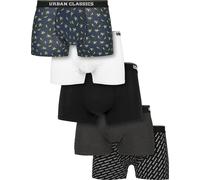 Urban Classics Pantaloni Boxer 5-Pack Ban.Aop+Brand.Aop+Chr+Nero+White S Multicolore