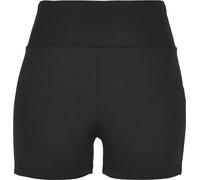 Urban Classics Pantaloni caldi da donna a vita alta a ciclo breve Nero M Nero
