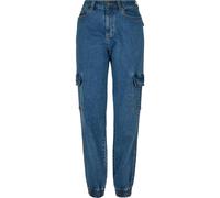 URBAN CLASSICS Jeans Cargo Donna, Pantaloni in BIO Cotone a Vita Alta, Elastici alle Caviglie Tasche Laterali, Diversi Colori Disponibili, Taglie 26 - 54