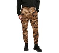 URBAN CLASSICS Pantaloni Cargo Uomo in Stile Mimetica Militare, Polsini Elastici e Grandi Tasche Laterali, Colore darkground camo, Taglia38
