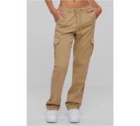 Urban Classics Pantaloni cargo da donna in twill a vita alta TB6158 4XL Beige