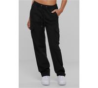 Urban Classics Ladies High Waist Twill Cargo Pants Pantaloni, Black, M Donna
