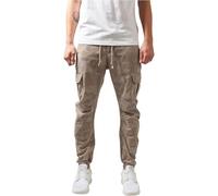 URBAN CLASSICS Pantaloni Cargo da Uomo, Cargo Joggers con Stampa Militare, Pantaloni Comodi per Uomo, Pantaloni Joggings con Apertura Gamba Elastica, Colori: Sand Camo, Taglia: 34