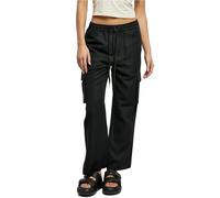 Urban Classics Ladies Vicose Straight Leg Cargo Pants Black Taglia: M | Pantaloni cargo Outlet | Donna | Nero