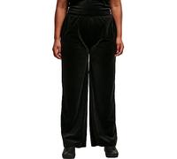 Urban Classics Pantaloni da Donna a Vita Alta, in Velluto Tuta, Nero, S