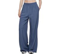 Urban Classics Pantaloni in Viscosa da Donna, Blu Vintage, 5XL