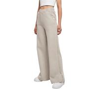 Urban Classics Pantaloni da Donna Heavy Terry Garment Dye Slit, Grigio Caldo