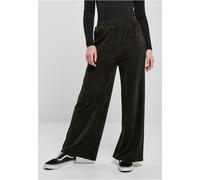 Tuta da jogging a gamba tesa in velluto a coste da donna Urban Classics Noir M