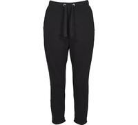 Urban Classics Pantaloni da donna Terry Open Edge Turn Up Sportivi Nero Taglia 36