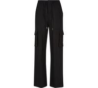 Urban Classics Pantaloni da donna Pantaloni cargo a gamba dritta da donna Vicose M Nero