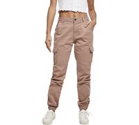 Urban Classics Pantaloni da donna Pantaloni cargo a vita alta da donna Duskrose 34 Rosa