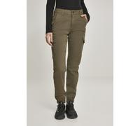 Urban Classics Pantaloni da donna Pantaloni cargo a vita alta da donna Olive 28 Verde