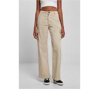 Urban Classics High Waist Straight Cargo Pants Pantaloni, Soft Sea Grass, 26 Donna