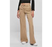 Urban Classics Pantaloni da donna Pantaloni chino a vita alta e gamba larga da donna 31 Beige