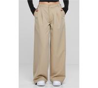 Urban Classics Pantaloni da donna Pantaloni da donna a pieghe ultra largheont TB6103 27 Beige
